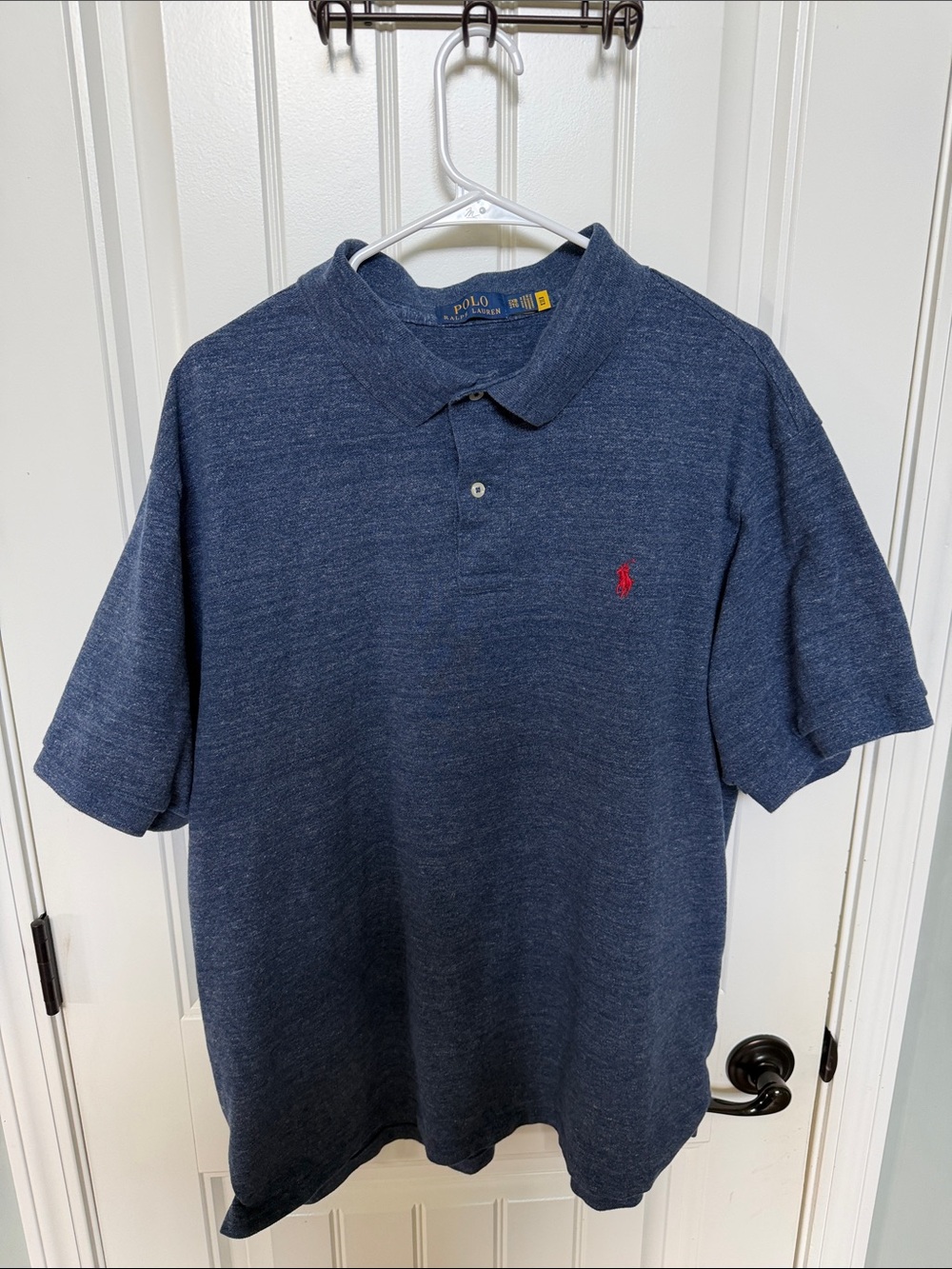 Polo by Ralph Lauren Heather Navy Polo with Red Pony